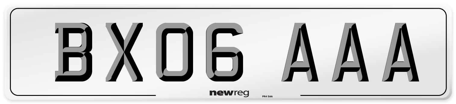 BX06 AAA Number Plate from New Reg